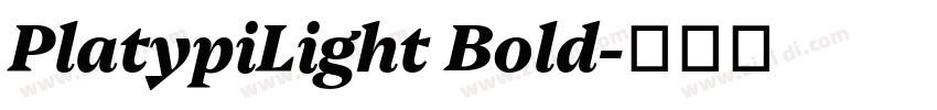 PlatypiLight Bold字体转换